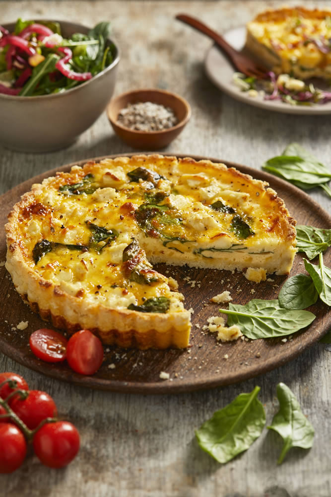SPINACH & FETA MAIZE MEAL TART Recipe Image